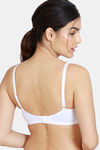 Zivame Beautiful Basics Double Layered Non Wired 3/4th Coverage T-Shirt Bra - Bright White — thumbnail 4